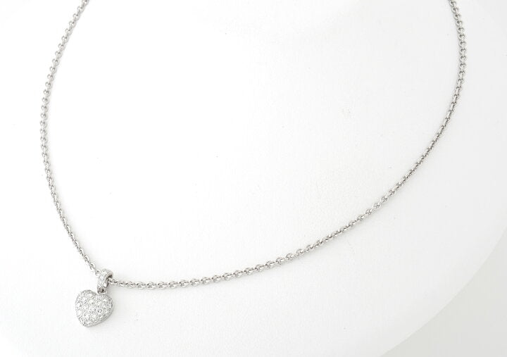 Cartier Full Diamond Paved Heart Necklace