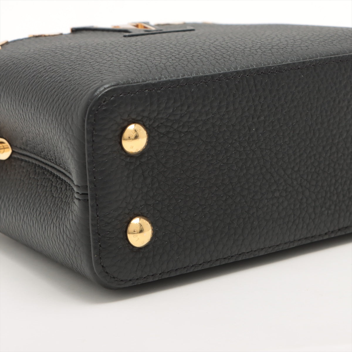 Louis Vuitton Mini Black Capucines Gold Monogram Flower Handbag