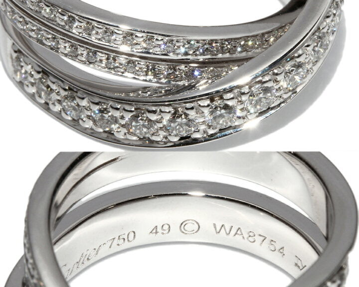Cartier Diamond Paris Nouvelle Vague Crossover Ring Size 5