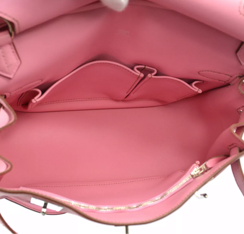 Hermes Jypsiere 28 Pink Veau Swift Leather Handbag