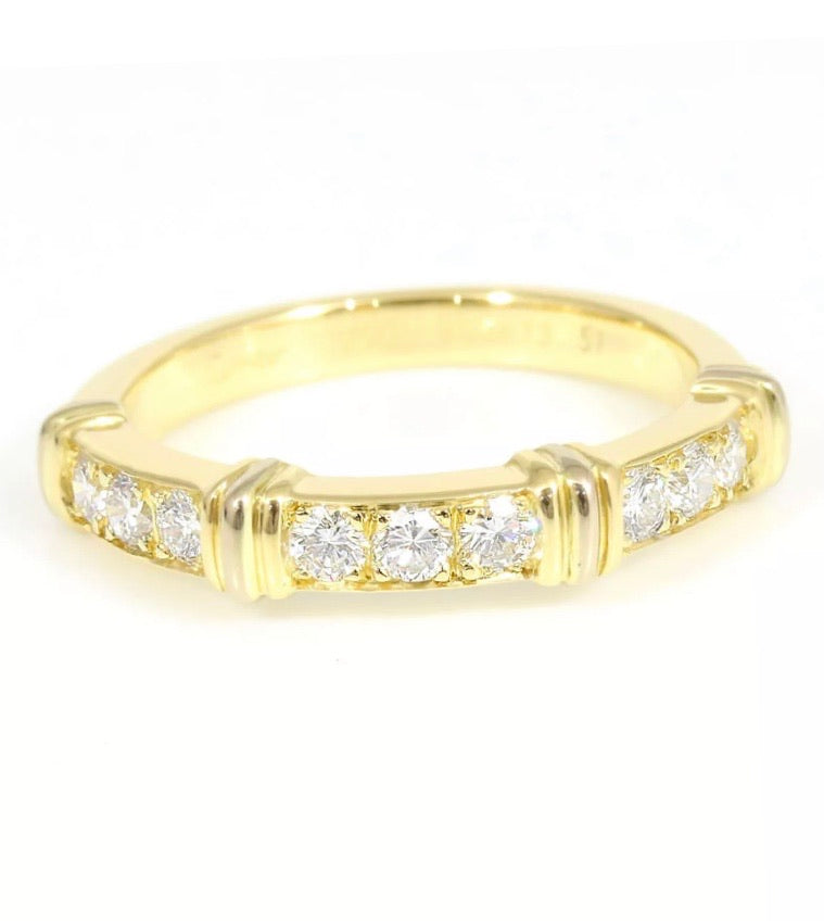 Cartier Contessa Diamond 18KT Gold Ring Sz. 5.5-6