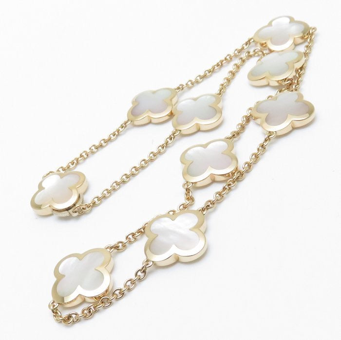 Van Cleef & Arpels Pure Alhambra Mother of Pearl 9 Motif Necklace