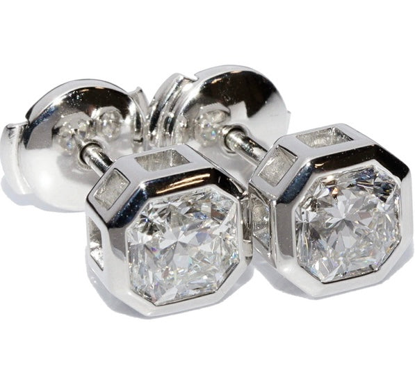 Tiffany & Co. 2.08ct Diamond Lucida G/ VVS2 Platinum Earstuds