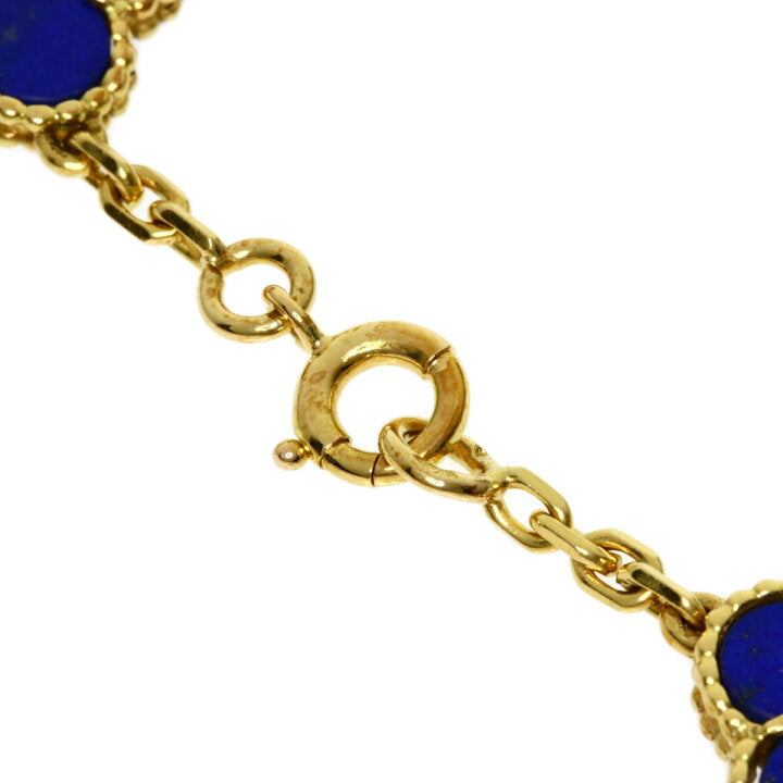 Van Cleef & Arpels Lapis Lazuli Vintage Alhambra 20 Motif 18Kt Yellow Gold Necklace