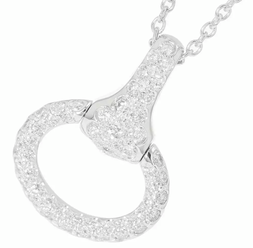 Hermes Diamond Nausicaa 18KT White Gold Necklace