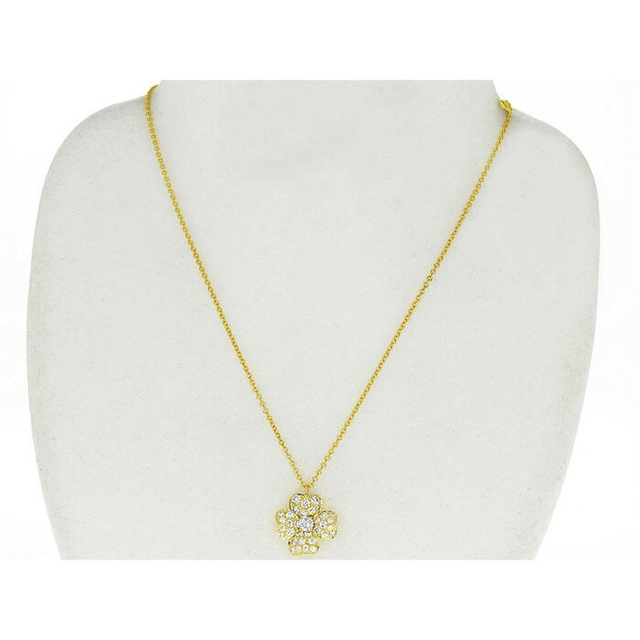 Van Cleef & Arpels Diamond Medium Cosmos 18KT Yellow Gold Pendant Necklace
