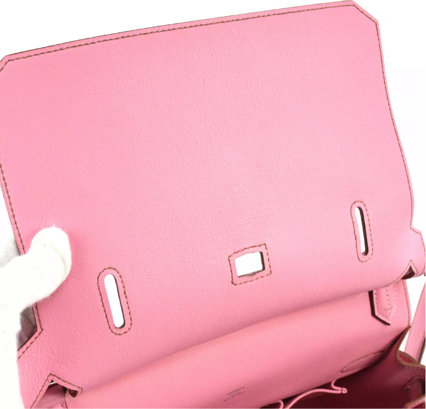 Hermes Jypsiere 28 Pink Veau Swift Leather Handbag