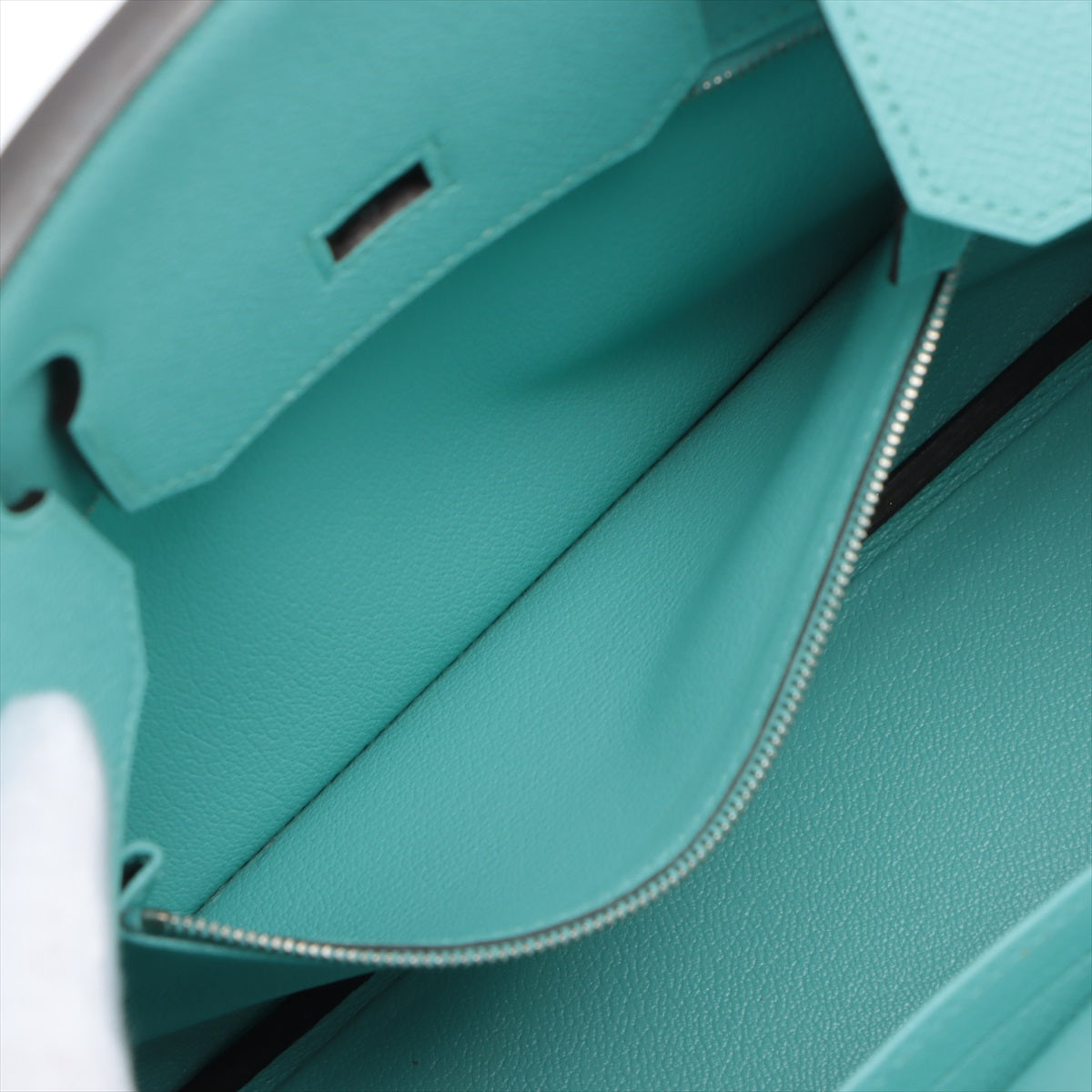 Hermès 30 Blue Atoll Veau Epsom Leather Bag Satchel