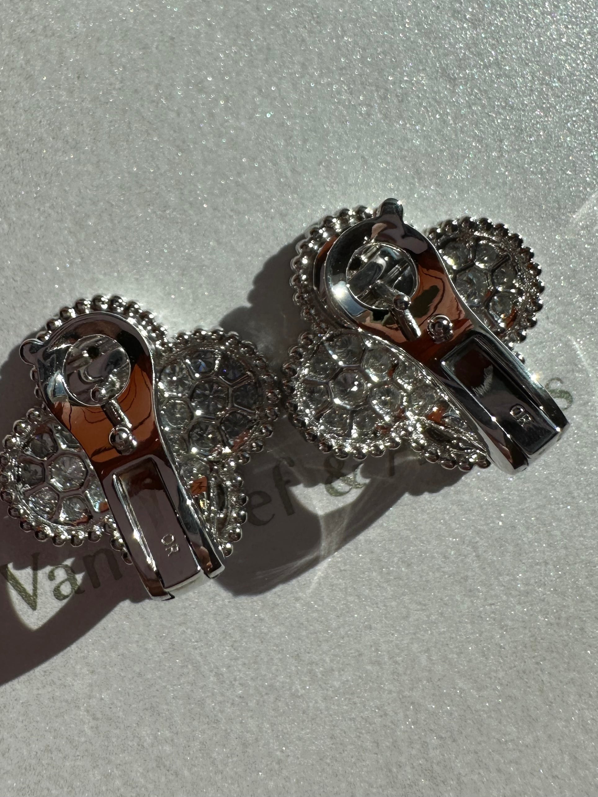Van Cleef & Arpels Diamond-Paved Magic Alhambra Ear Studs