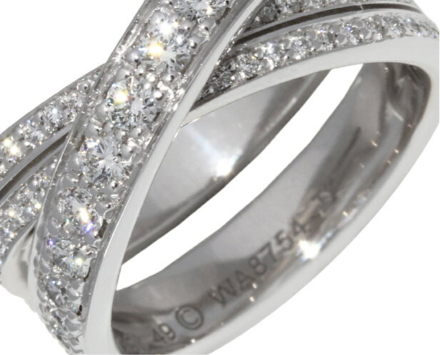 Cartier Diamond Paris Nouvelle Vague Crossover Ring Size 5