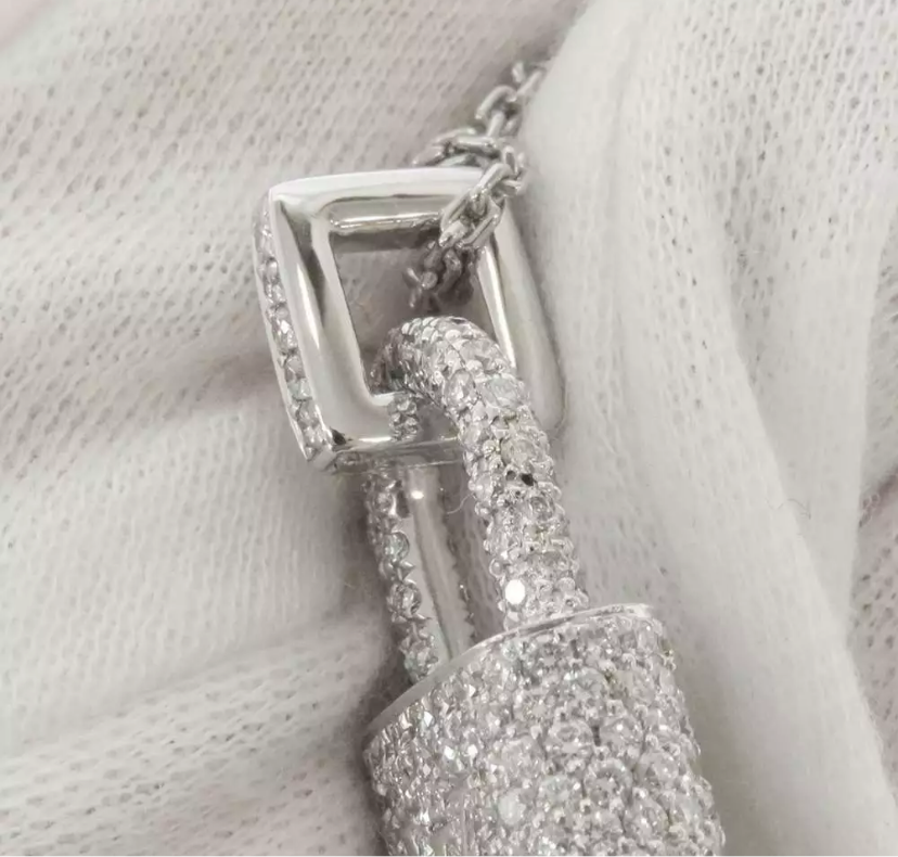 Louis Vuitton Diamond Paved Lockit Pendentiff Necklace