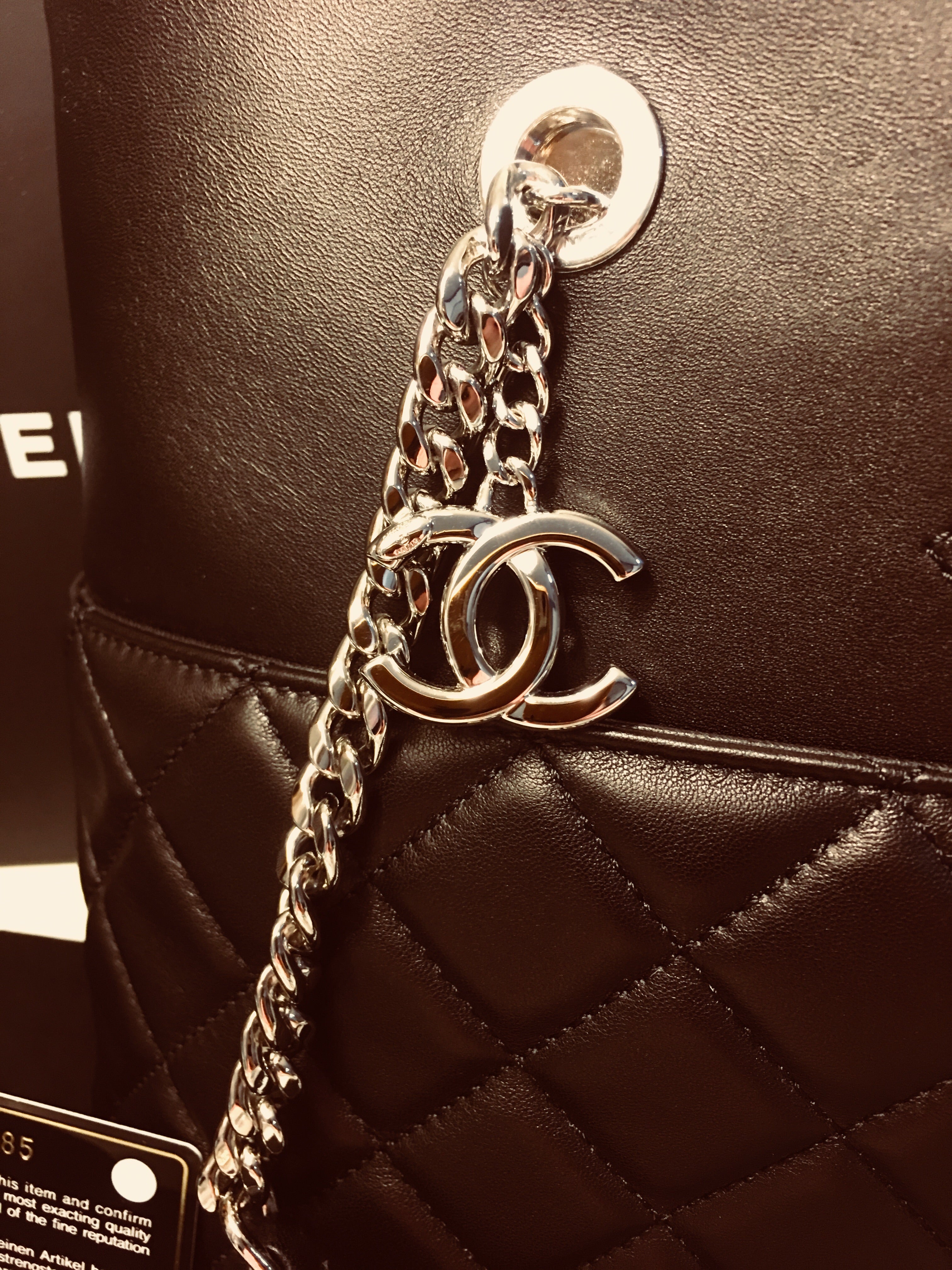 CHANEL Timeless Shopper Tote Black Lambskin Matelasse Handbag