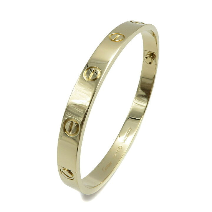 Cartier 18KT Yellow Gold Love Bracelet Size 17 New Screw Sysytem