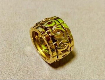 Cartier LM C Entrelaces 18KT Yellow Gold Ring, Size 5.25