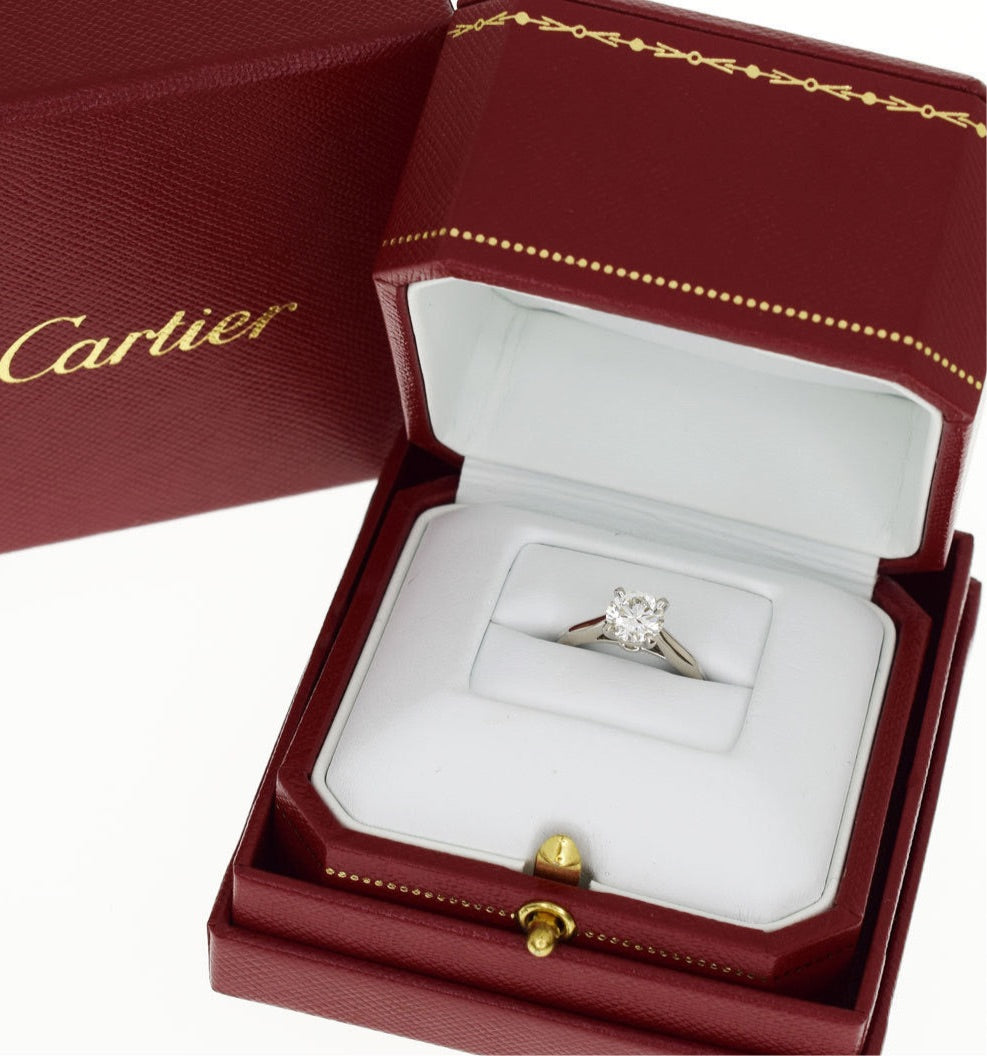Cartier 1.01ct  VVS2 Engagement/ Wedding Platinum Ring