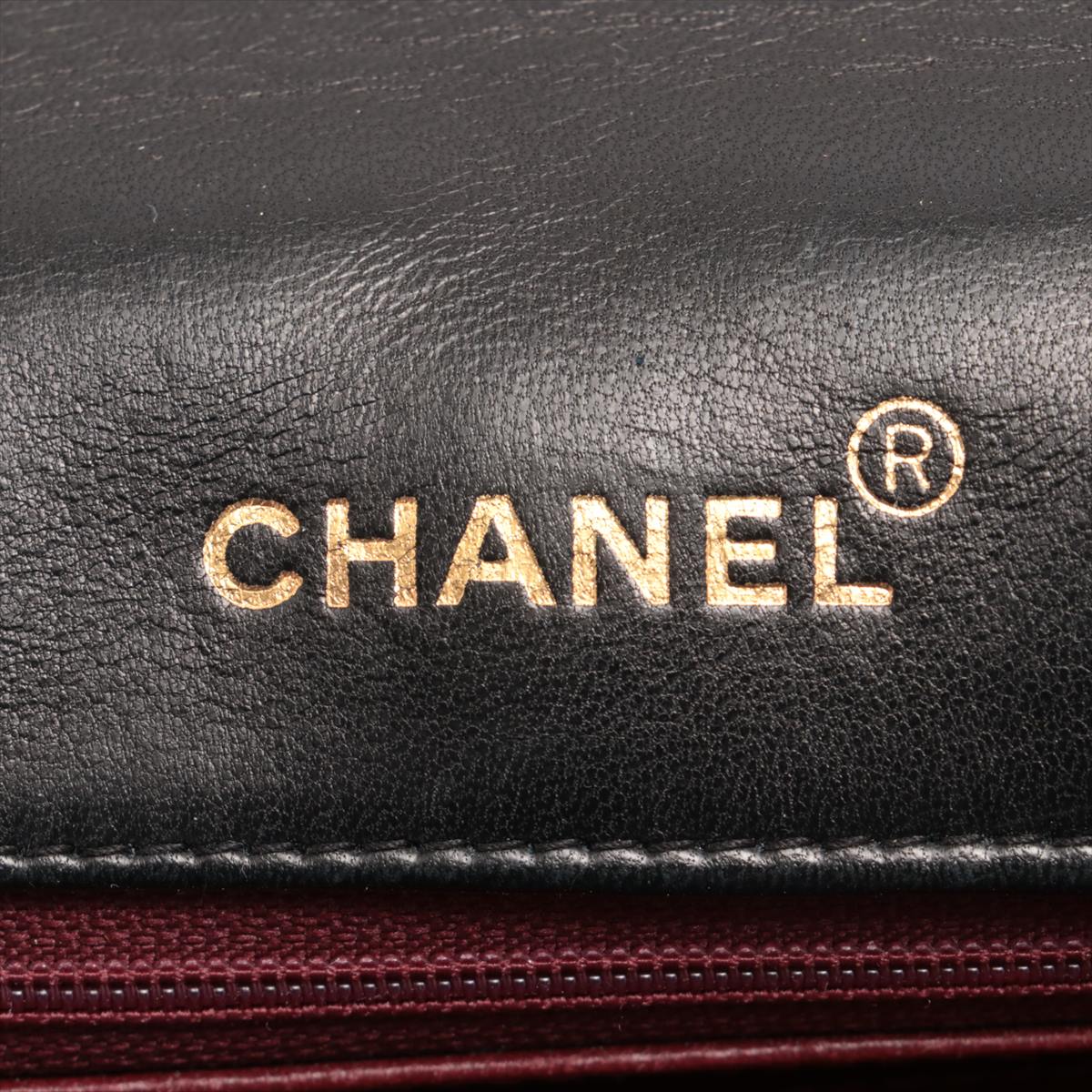 Vintage CHANEL Black Lambskin GHW Diana Flap Bag