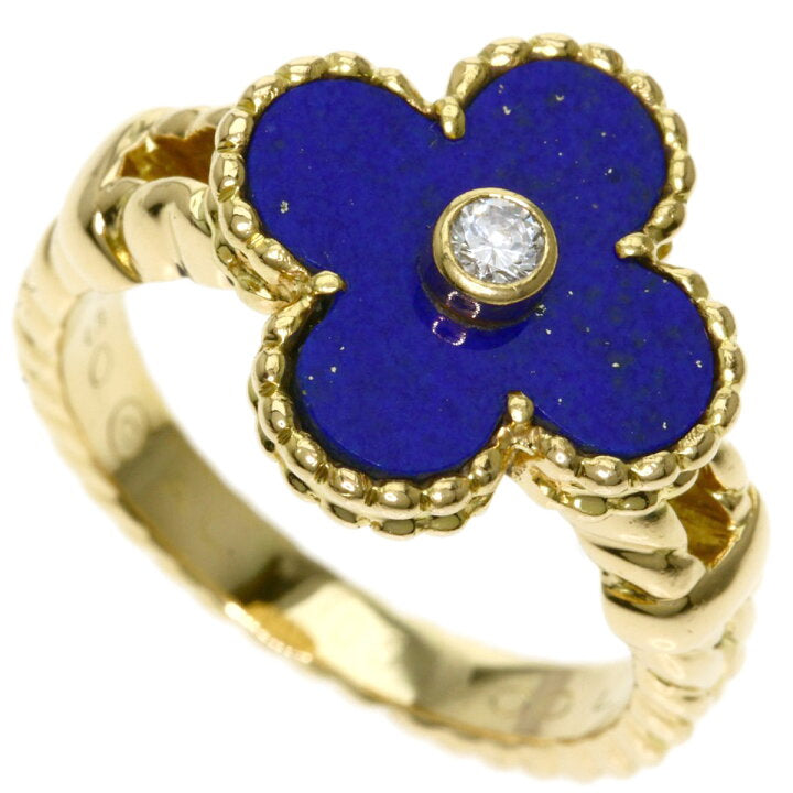 Van Cleef & Arpels Lapis Lazuli Vintage Alhambra 18KT Yellow Gold Ring
