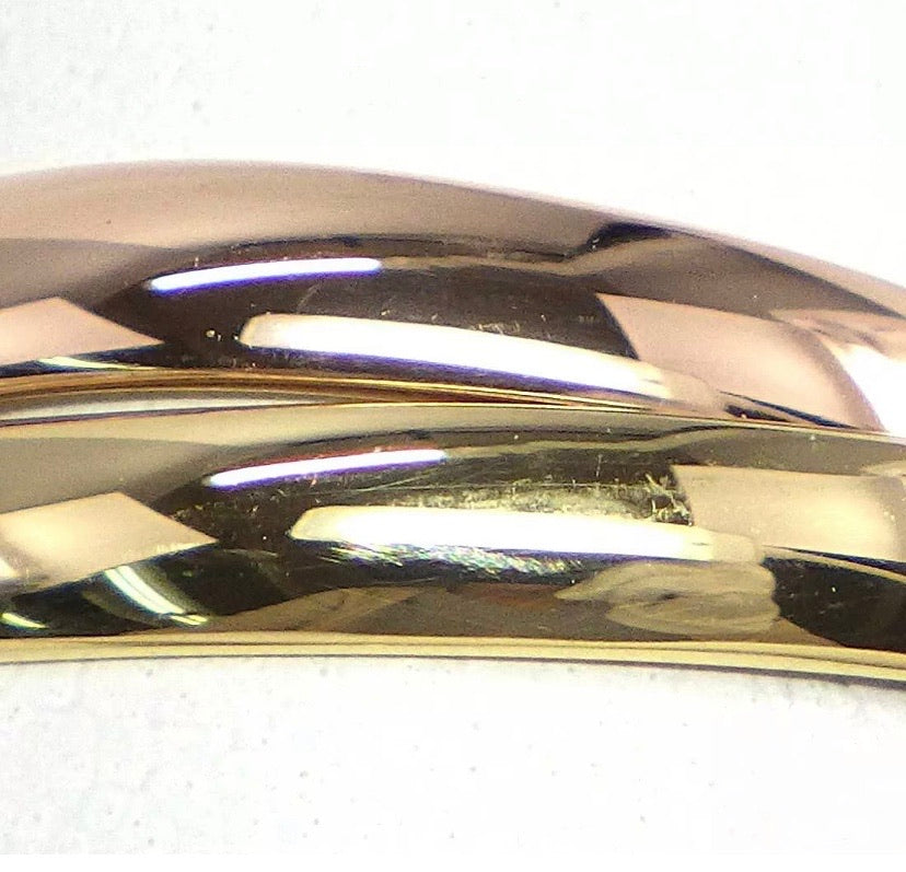 Cartier Trinity Diamond Paved 18KT Gold Ring Sz 6