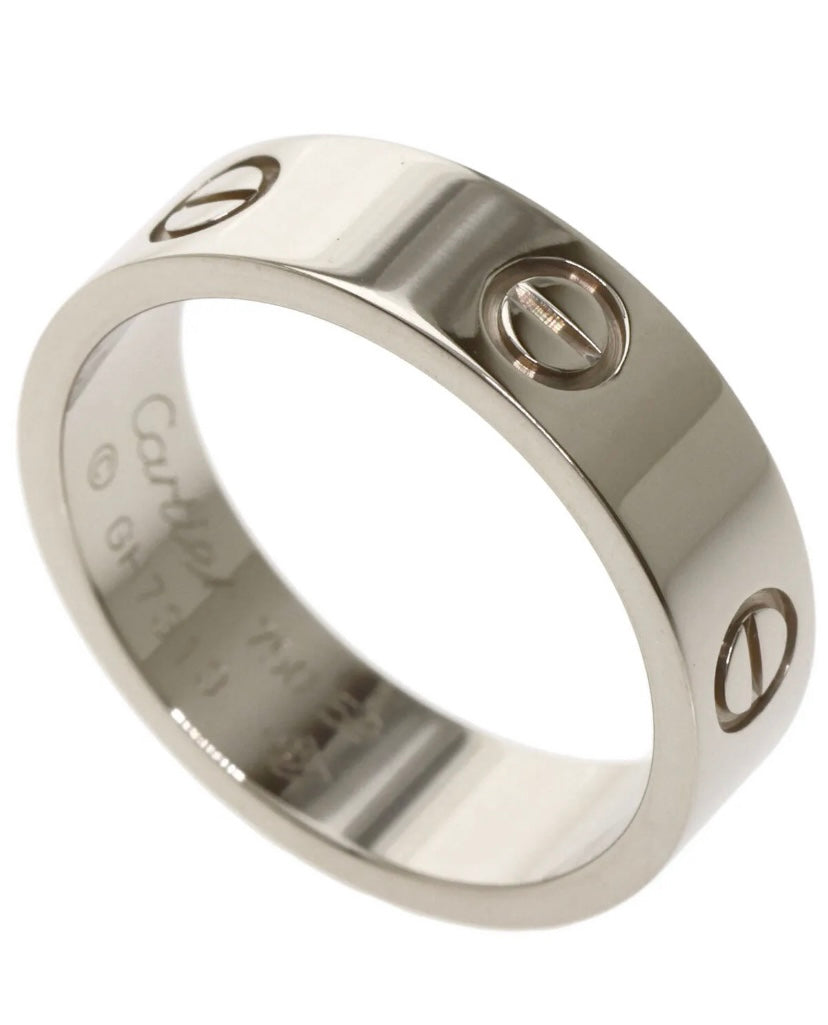 Cartier 18KT White Gold Love Ring, Size 59