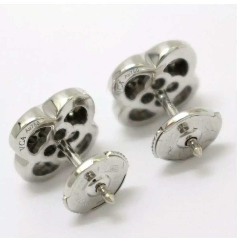 Van Cleef & Arpels Pure Diamond Alhambra Pierces Earrings