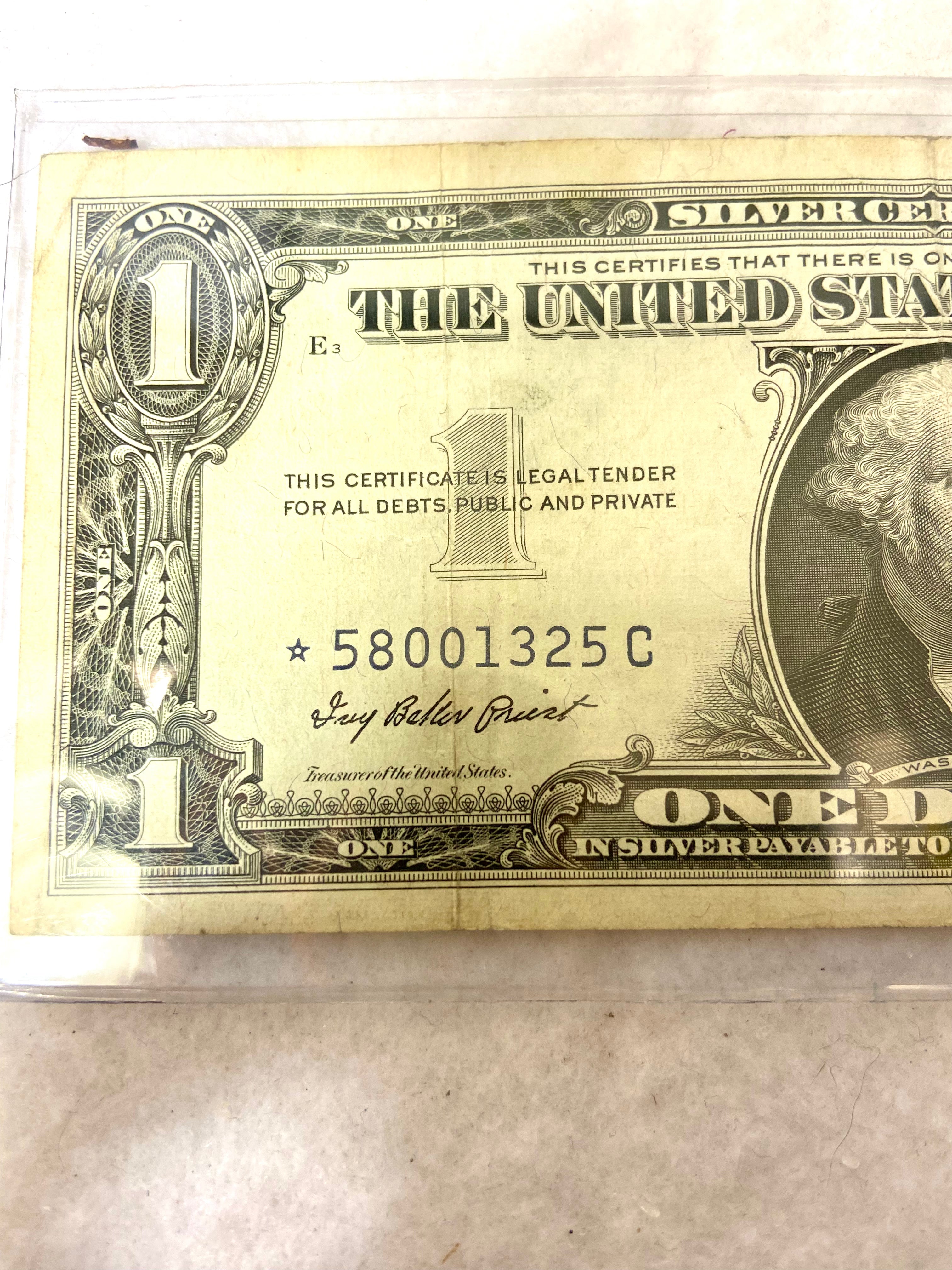 Rare 1957 Series C Blue Seal Silver Certificate Misc.
