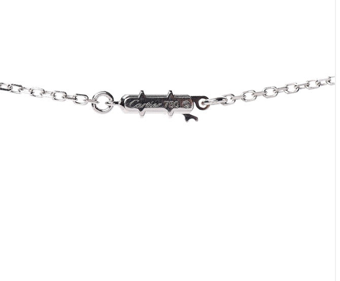 Cartier Caresse D’Orchidees Diamond & Black Onyx Flower Necklace / Pendant
