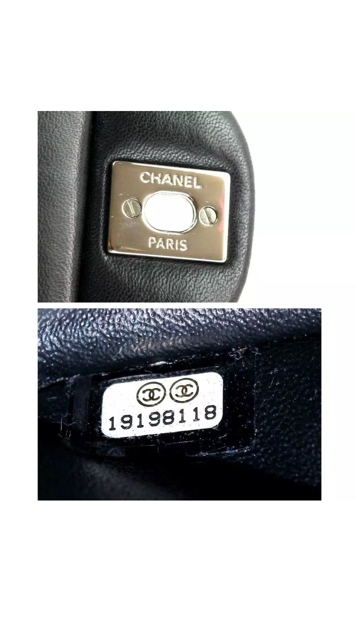 CHANEL CC Embellishments Double Flap Black Caviar Handbag