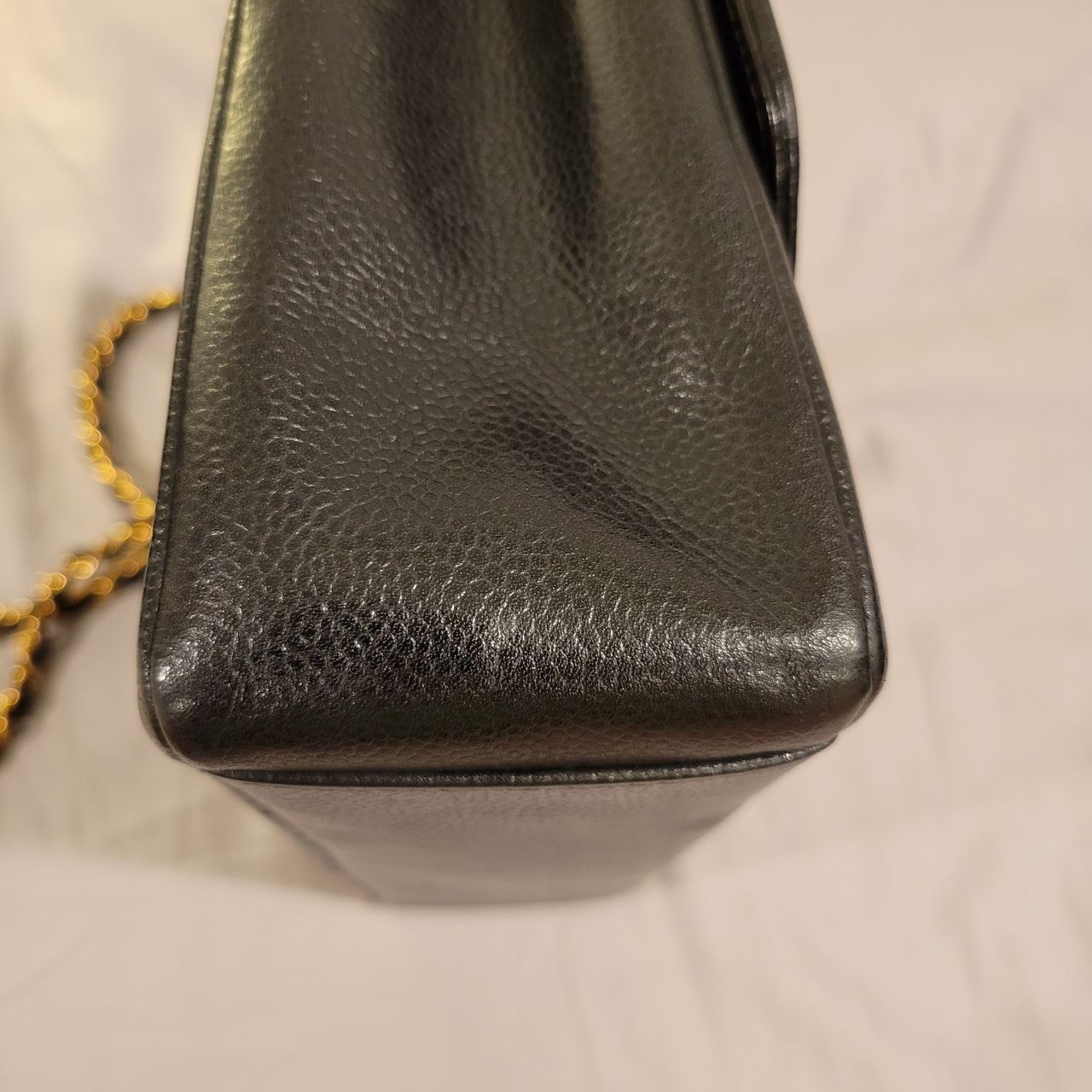 CHANEL Caviar Diana Classic Flap 24KT Gold Hardware Handbag