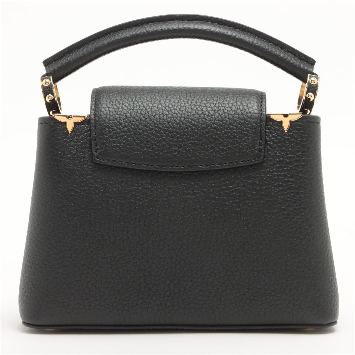 Louis Vuitton Mini Black Capucines Gold Monogram Flower Handbag