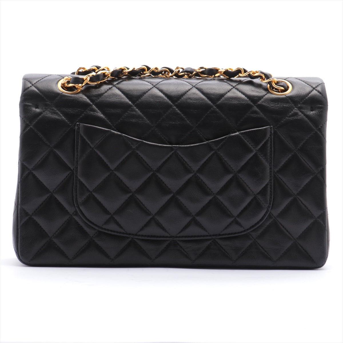 CHANEL Black Lambskin GHW Double Flap