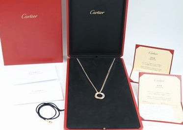 Cartier Trinity Diamond 18KT Tri-Gold Necklace Chain & Pendant