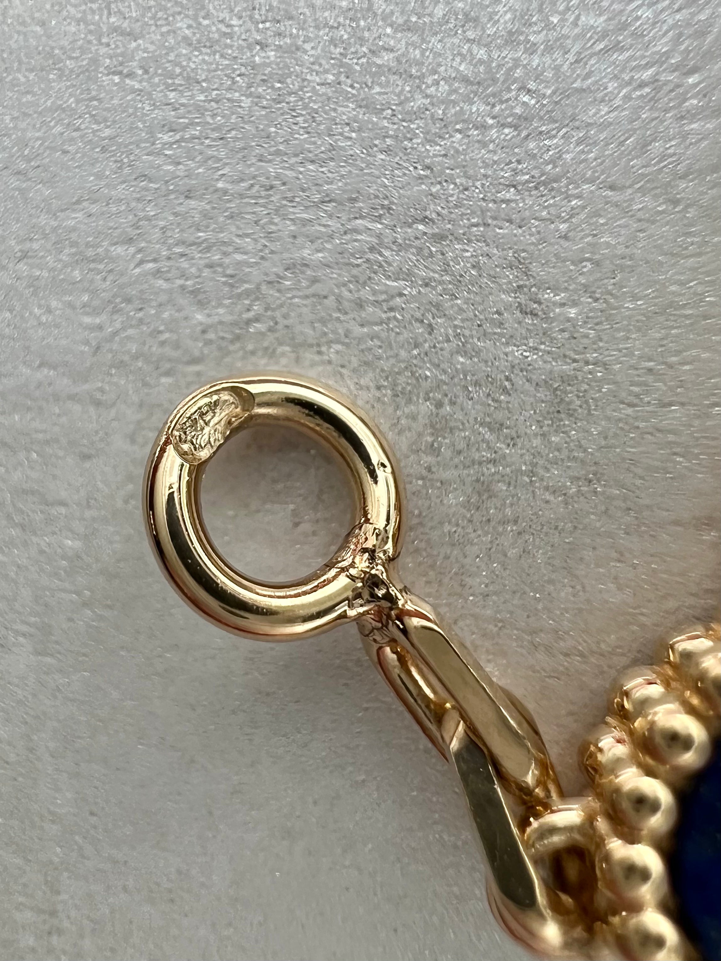 Rare Van Cleef & Arpels Lapis Lazuli Vintage Alhambra Bracelet