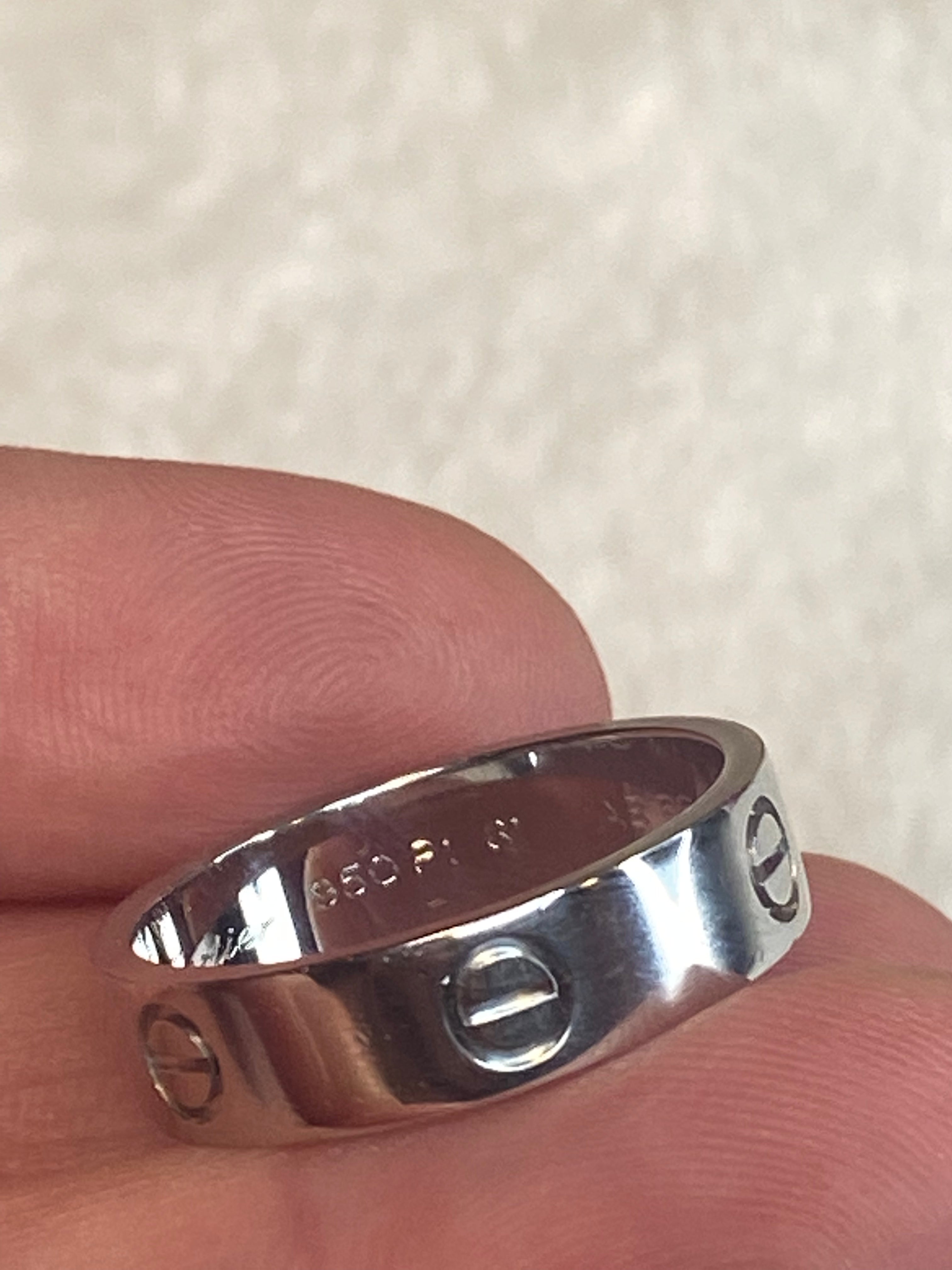 Cartier Platinum Love Ring Size 61