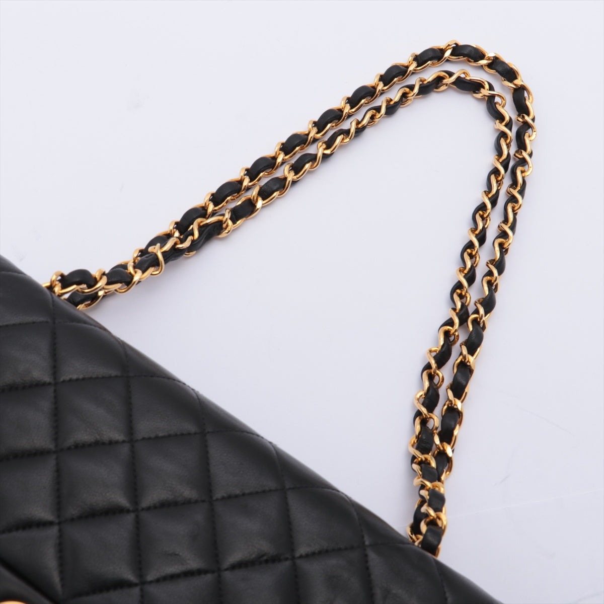 CHANEL Black Lambskin GHW Double Flap