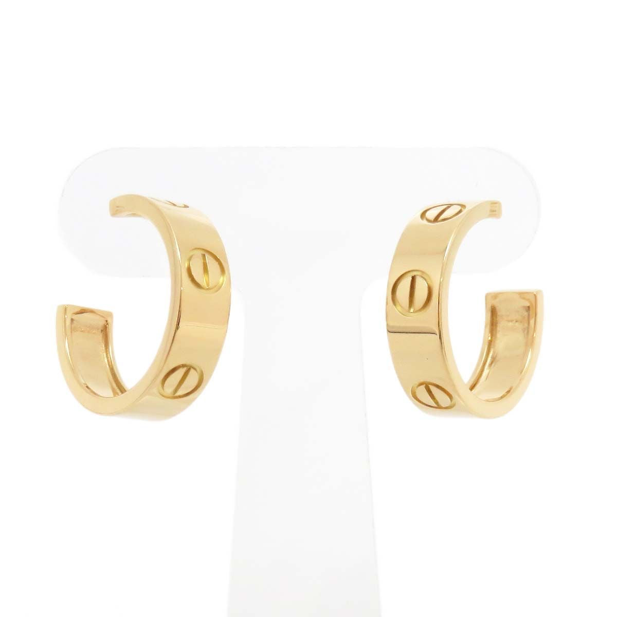 Cartier Love Earrings 18KT Yellow Gold Full Size