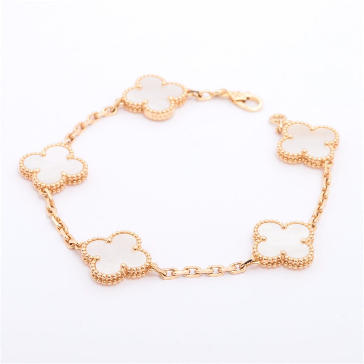 Van Cleef & Arpels Vintage Alhambra Mother of Pearl Bracelet w/ VCA Cert