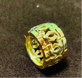 Cartier LM C Entrelaces 18KT Yellow Gold Ring, Size 5.25