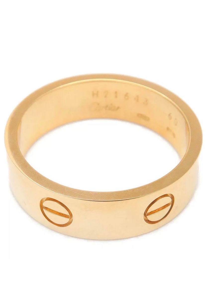 Cartier 18KT Yellow Gold Full Love Ring #60 / US 9