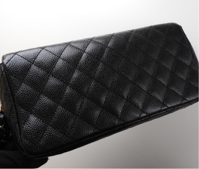 CHANEL Black Caviar Gold Hardware Flap Bag