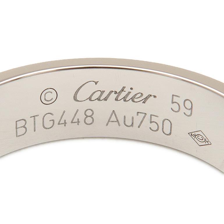 Cartier Love Ring 18KT White Gold Size #59/ US 9