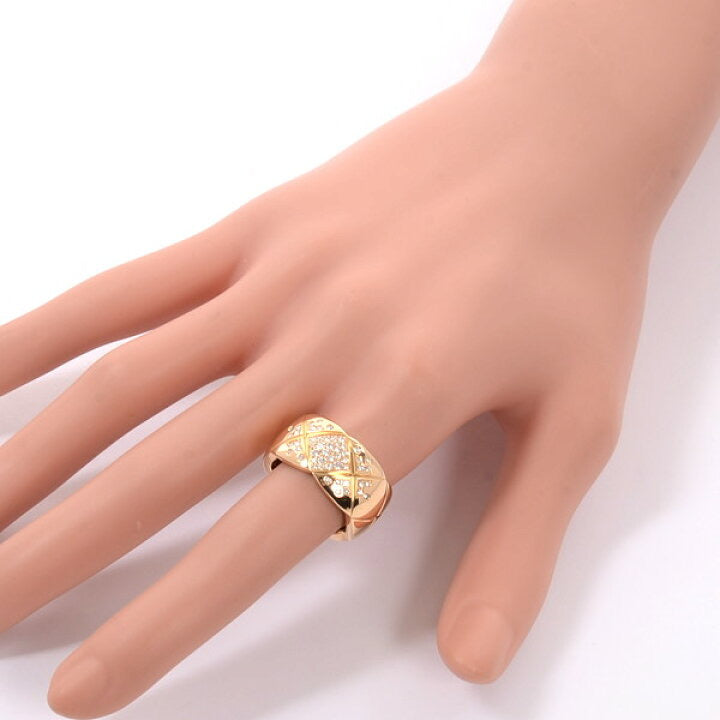 CHANEL Diamond Large CoCo Crush 18KT Yellow Gold Ring Size 55/ 7