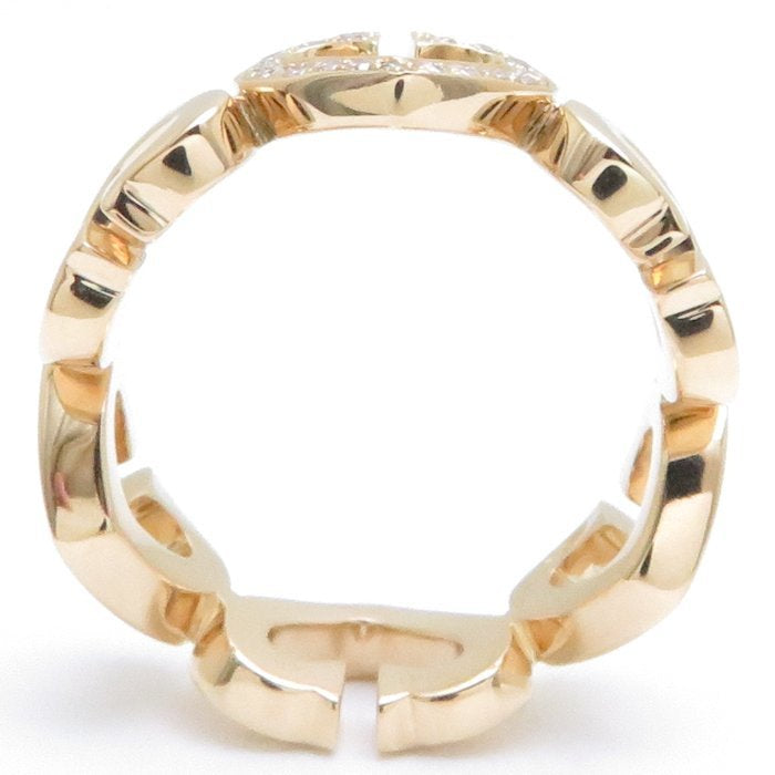 Cartier C Heart Diamond 18KT Yellow Gold Ring Size 5