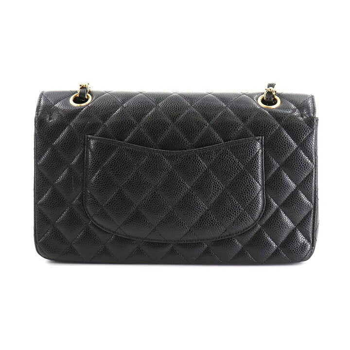 CHANEL Caviar Medium Gold Hardware Double Flap Bag