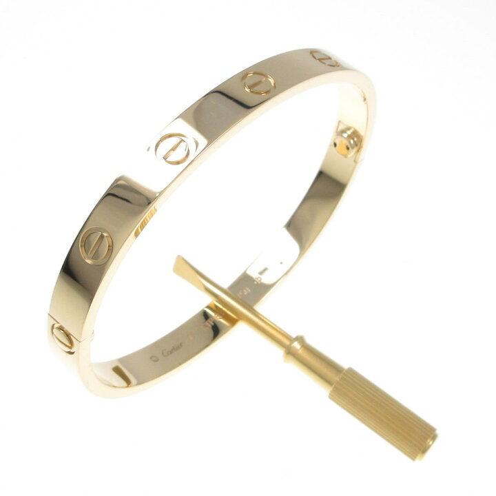 Cartier 18KT Yellow Gold Love Bracelet Size 17 New Screw System