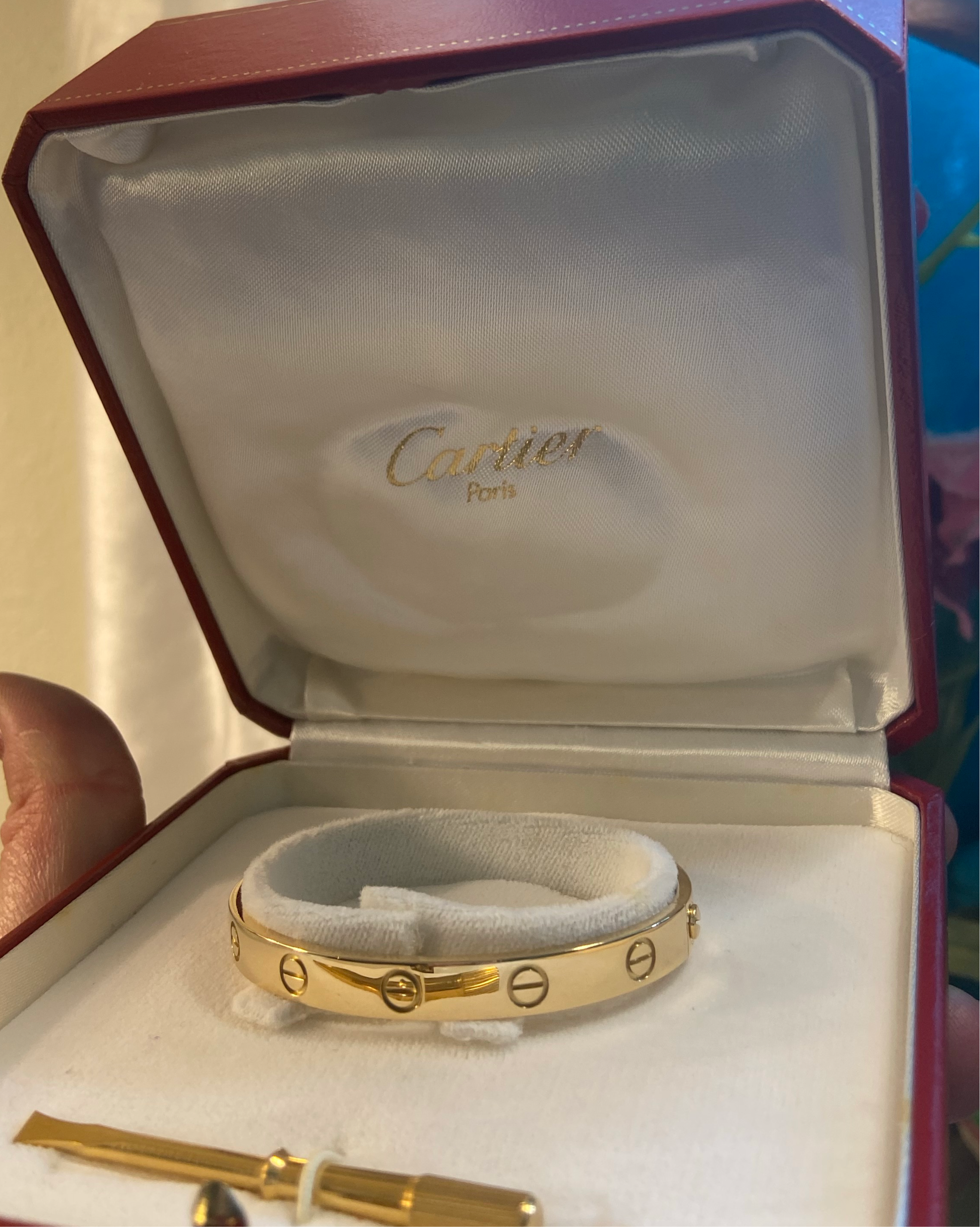 Cartier Love Bracelet 18KT Yellow Gold Size 17