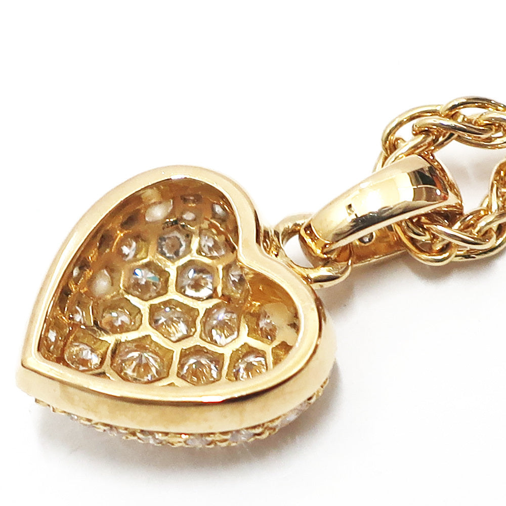 Cartier Diamond Puffy Heart 18Kt Yellow Gold Necklace