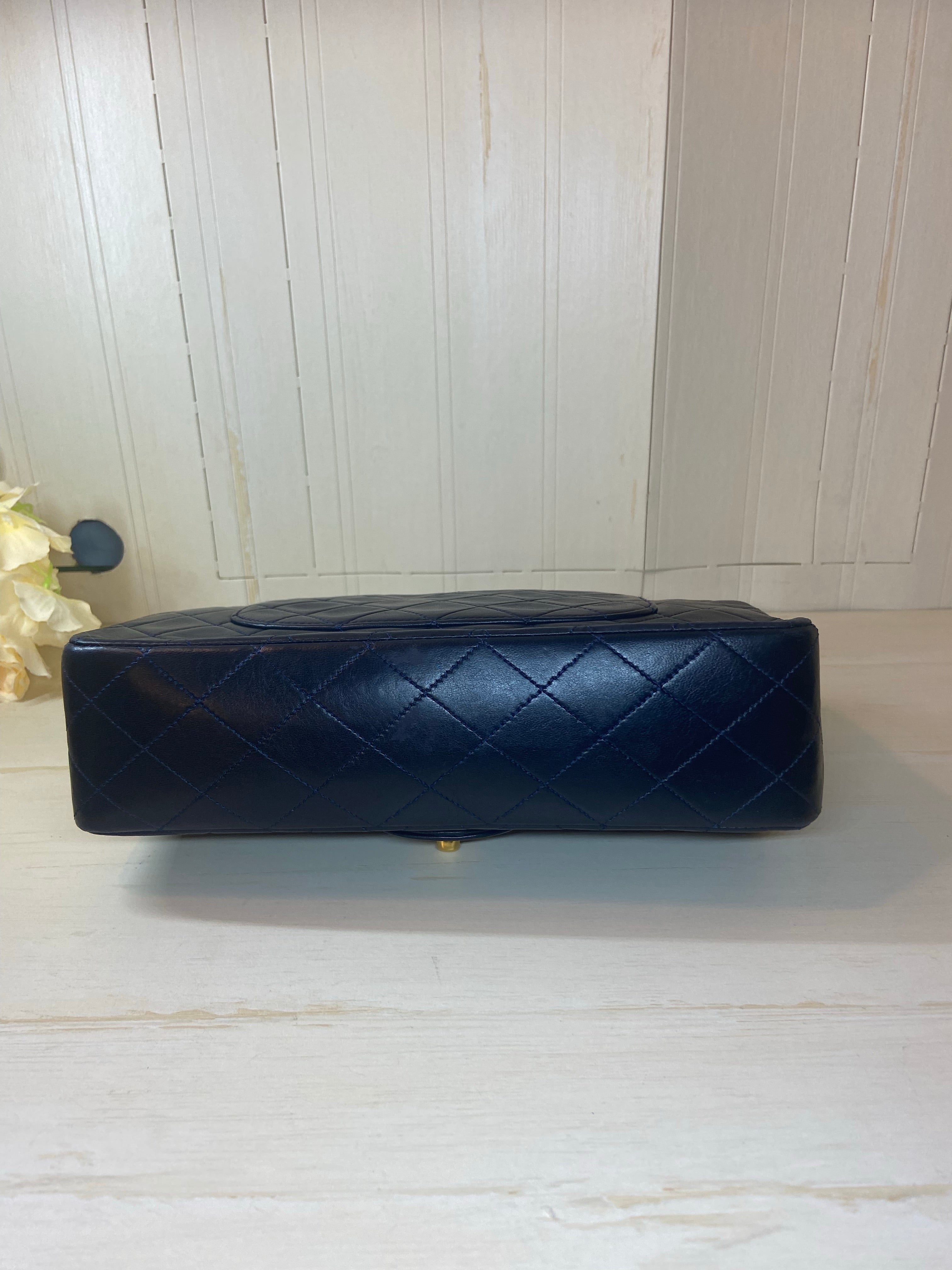 CHANEL Double Flap Quilted Lambskin Leather Gold Hardware Bag
