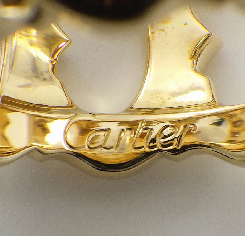 Cartier C de Diamond 18KT Yellow Gold Ring #49/ 4.75