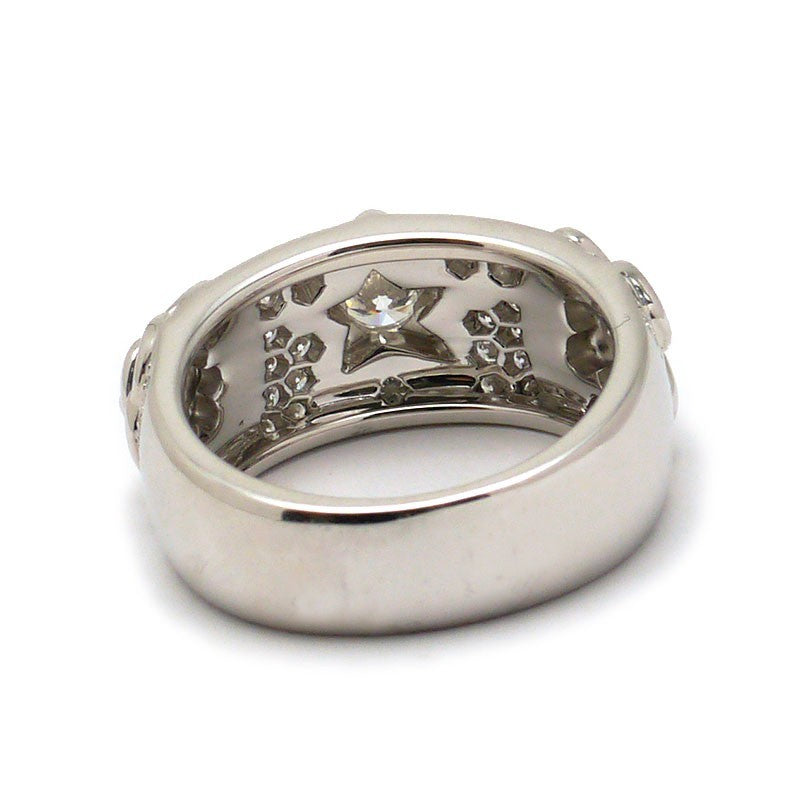 CHANEL Diamond-Paved 3 Symbol 18KT White Gold Ring