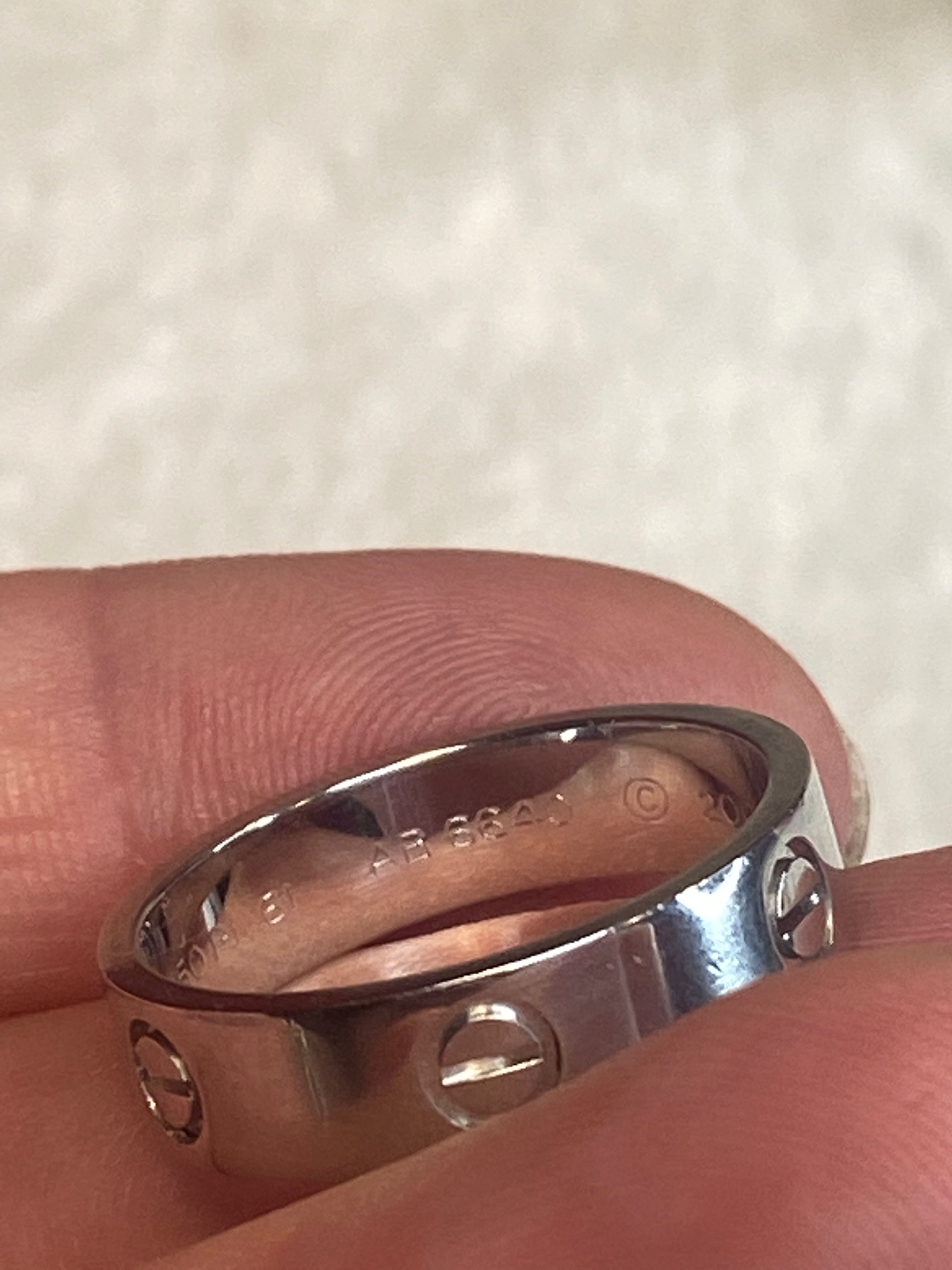 Cartier Platinum Love Ring Size 61
